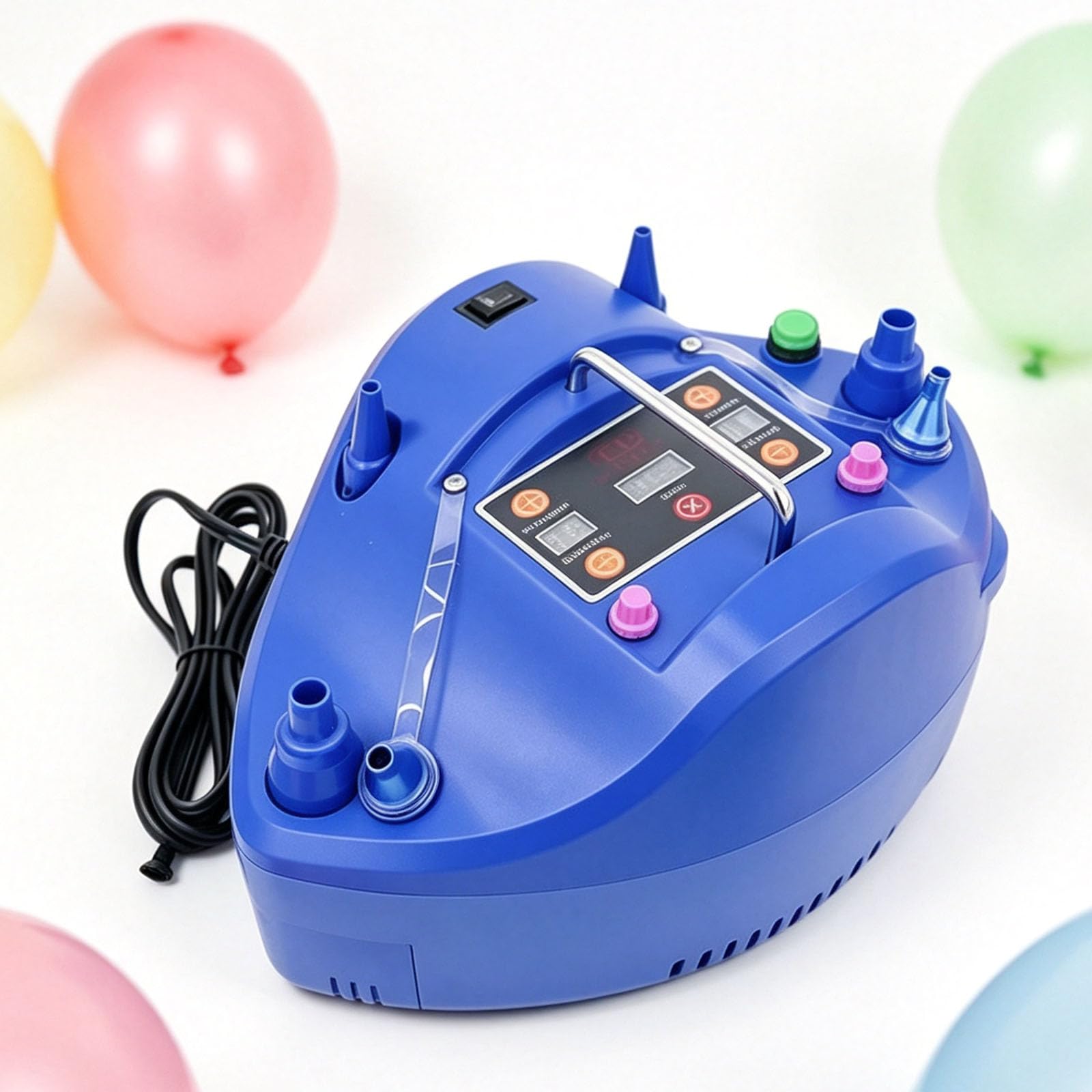 Pompa Elettrica Di Precisione Per Palloncini Da 1200 W, Gonfiatore Quantitativo Per Palloncini, Con Interruttore A Pedale E 2 Ugelli, Contatore Automatico, Tempo Regolabile, Per Celebrazioni,