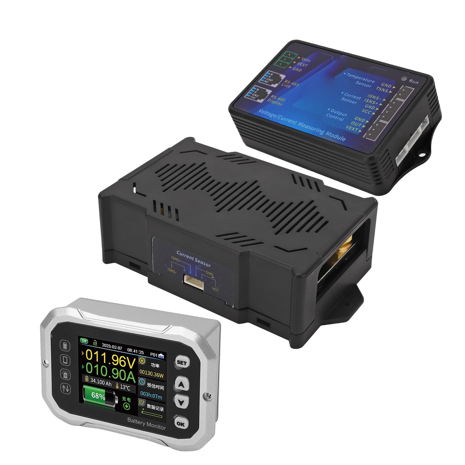 Compatibile con batterie al litio ferro fosfato e ternarie - Monitor e tester da 600 A con shunt in ottone - Display a colori da 2,4 pollici per il monitoraggio della capacità di