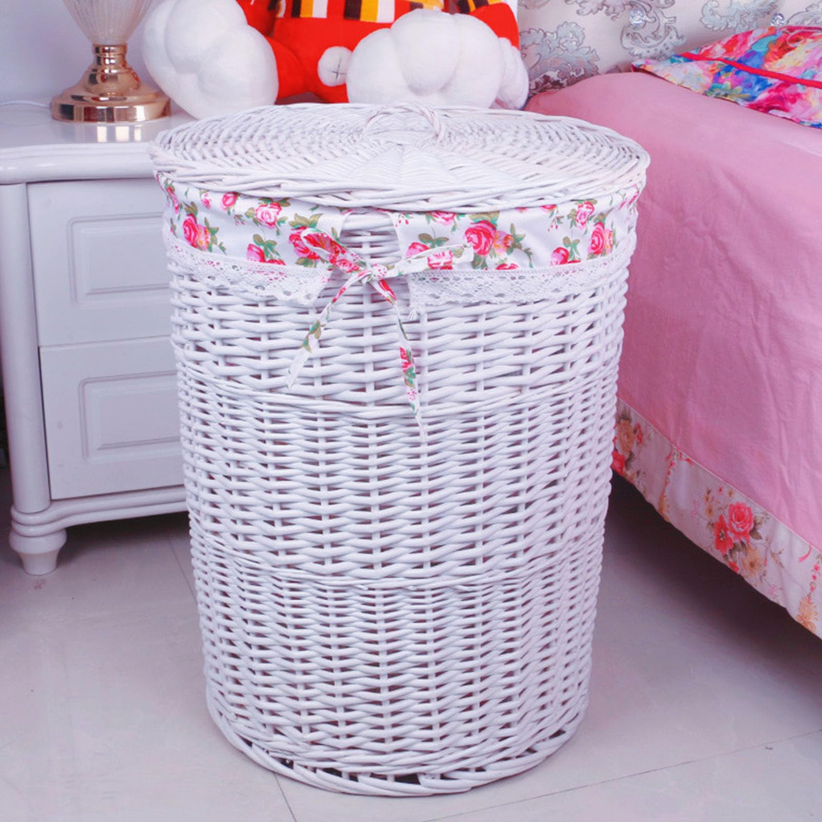 Dirty Clothes Basket, Rattan Dirty Clothes Storage Basket, Living Room Toy Storage Basket Dirty Clothes Basket, Household Bamboo Laundry Basket