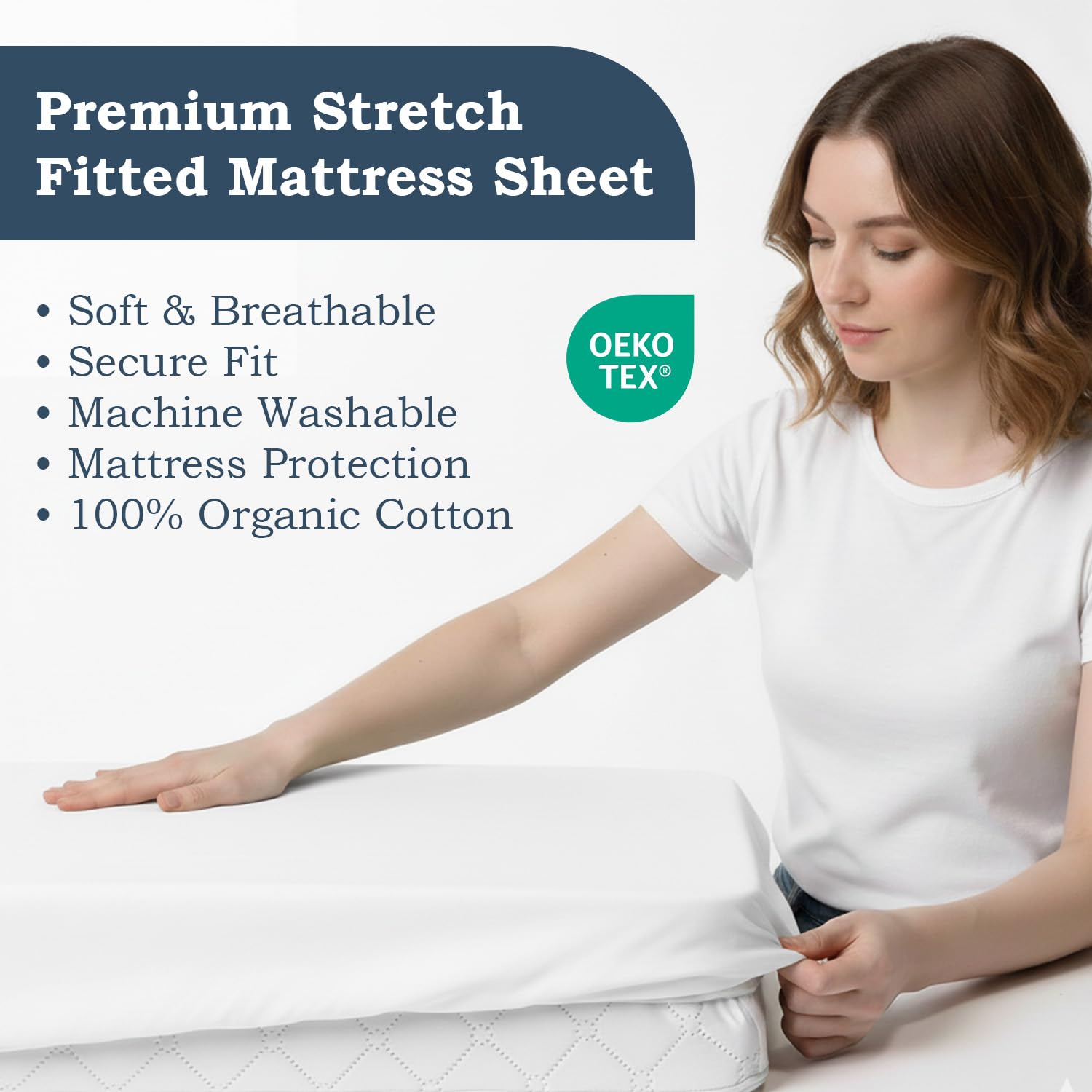 Lilly Belly - Sábanas para cuna Next to Me | Sábanas para cuna | Sábanas impermeables para cuna que se utilizan como protector de colchón | Productos esenciales para bebés recién nacidos - Sábana
