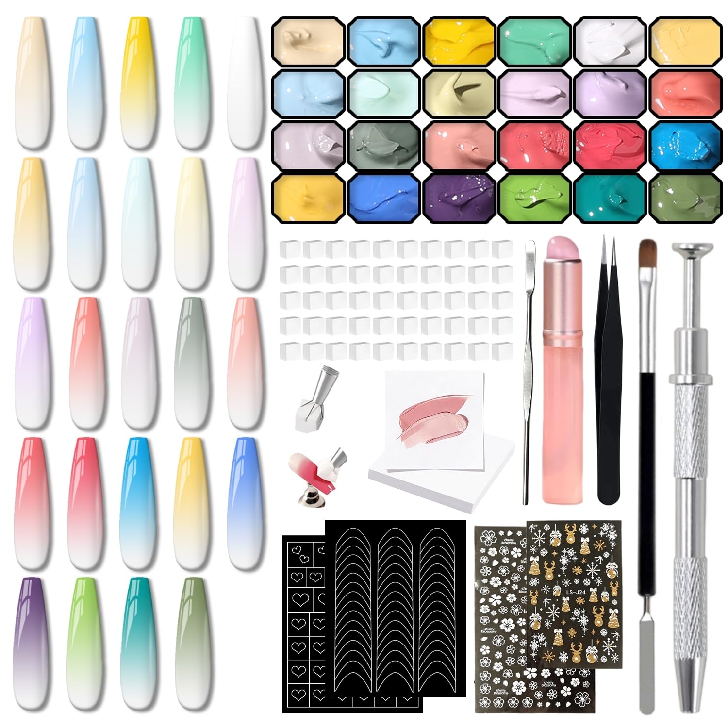 Sponge Pat Paint Gel Nail Polish for Ombre Nail Art