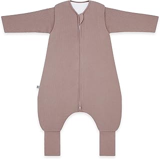 emma & noah Baby Schlafsack – Extra warm & kuschelweich für kalte Nächte – 3.5 TOG, mit Füßen & abnehmbaren Ärmeln, Bio-Baumwolle