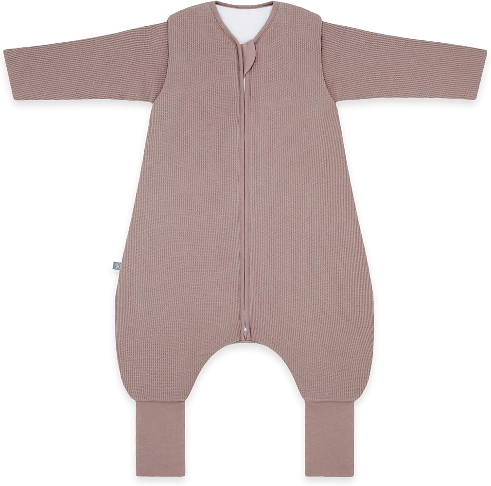 emma & noah Baby Schlafsack – Extra warm & kuschelweich für kalte Nächte – 3.5 TOG, mit Füßen & abnehmbaren Ärmeln, Bio-Baumwolle Baby