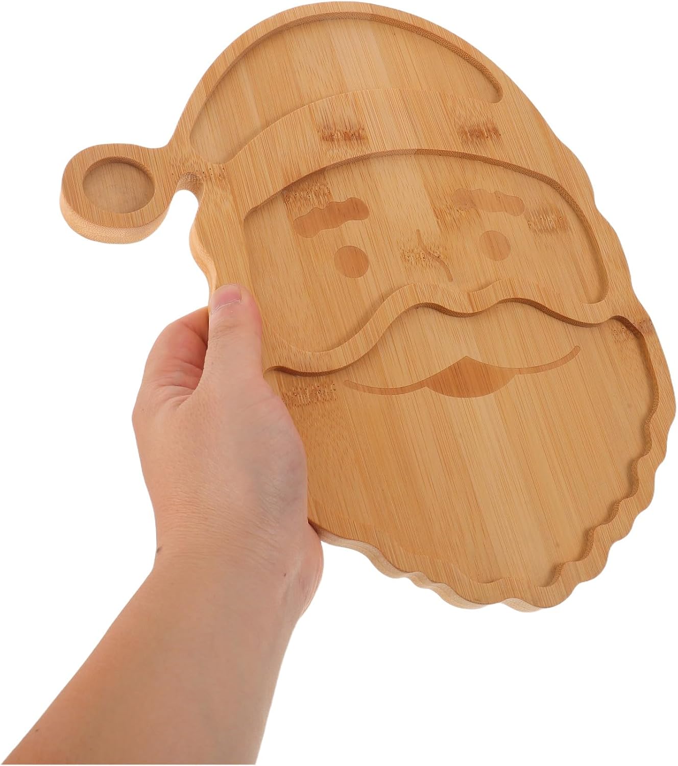 Unomor Santa Claus Christmas Charcuterie Board, Holiday Dessert Tray, Wood Pastry Candy Snack Serving Platter for Entertaining, Christmas Fruit Cheese Appetizer Tray