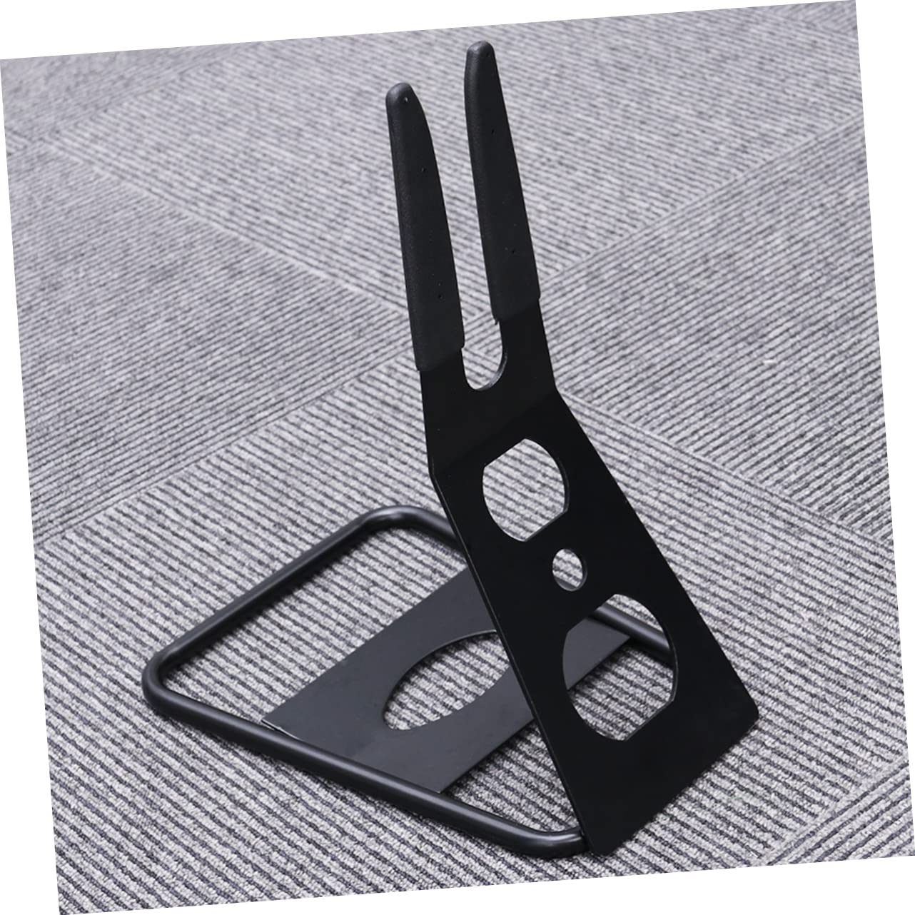 FOYTOKI Metal Bike Rack Stand Portable and Sturdy Design for Mountain Bikes for Home Garage Exhibitions Lightweight Black Parking Rack for and Display