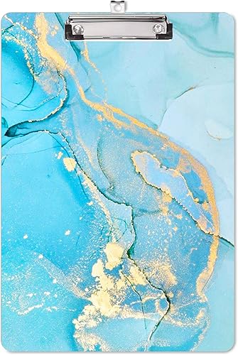 Portapapeles de moda, portapapeles decorativos con bonito patrón, bloc de palabras de madera de diseño personalizado con clip de metal de perfil