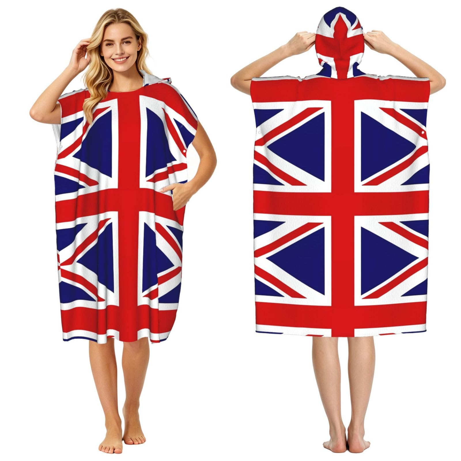 WSSYYBFUK Flag Adult hooded beach towel Oversized with Hood for Absorbent Quick Dry