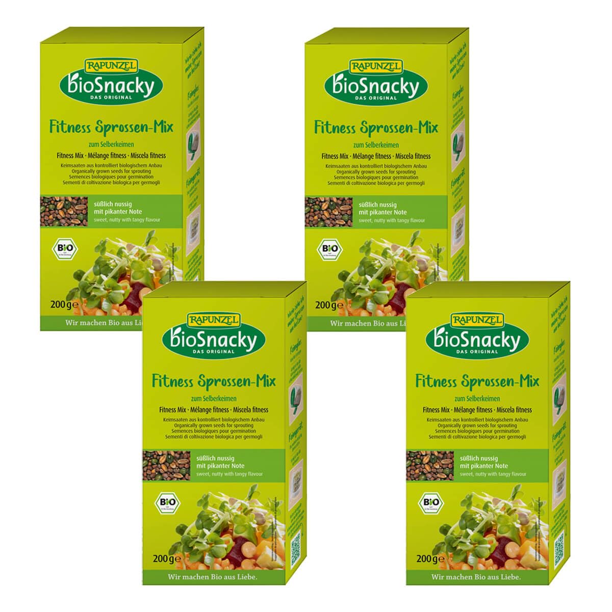 Rapunzel - Fitness Mischung bioSnacky - 200 g - 4er Pack