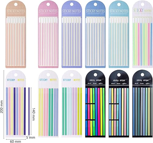 Miniatura 4 de Morandi - Juego de 960 hojas adhesivas translúcidas, 3 x 3 pulgadas2.7 x 3.8 pulgadas, notas adhesivas transparentes, pestañas de índice escribibles