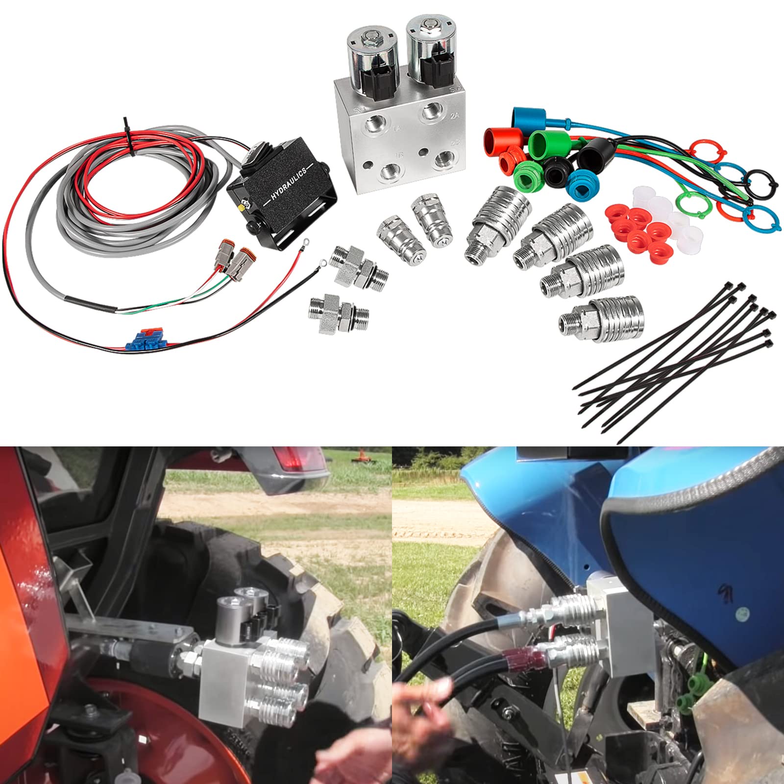 Amazon.com: JIAD HM2-08-SBC Hydraulic Multiplier Kit, SCV Splitter ...