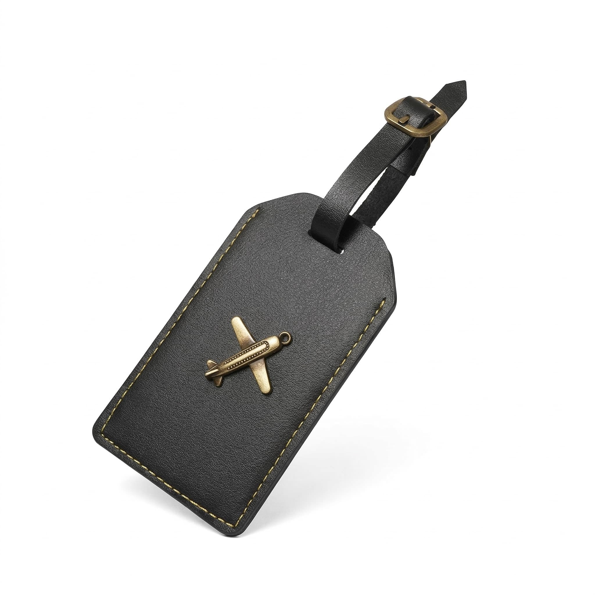 The Cozy Store Leather Luggage Tag for Travel | Premium PU Leather Bag Tag with Adjustable Buckle | Durable Name Tag for Suitcase, Backpack, Cabin & Corporate Travel-image-47