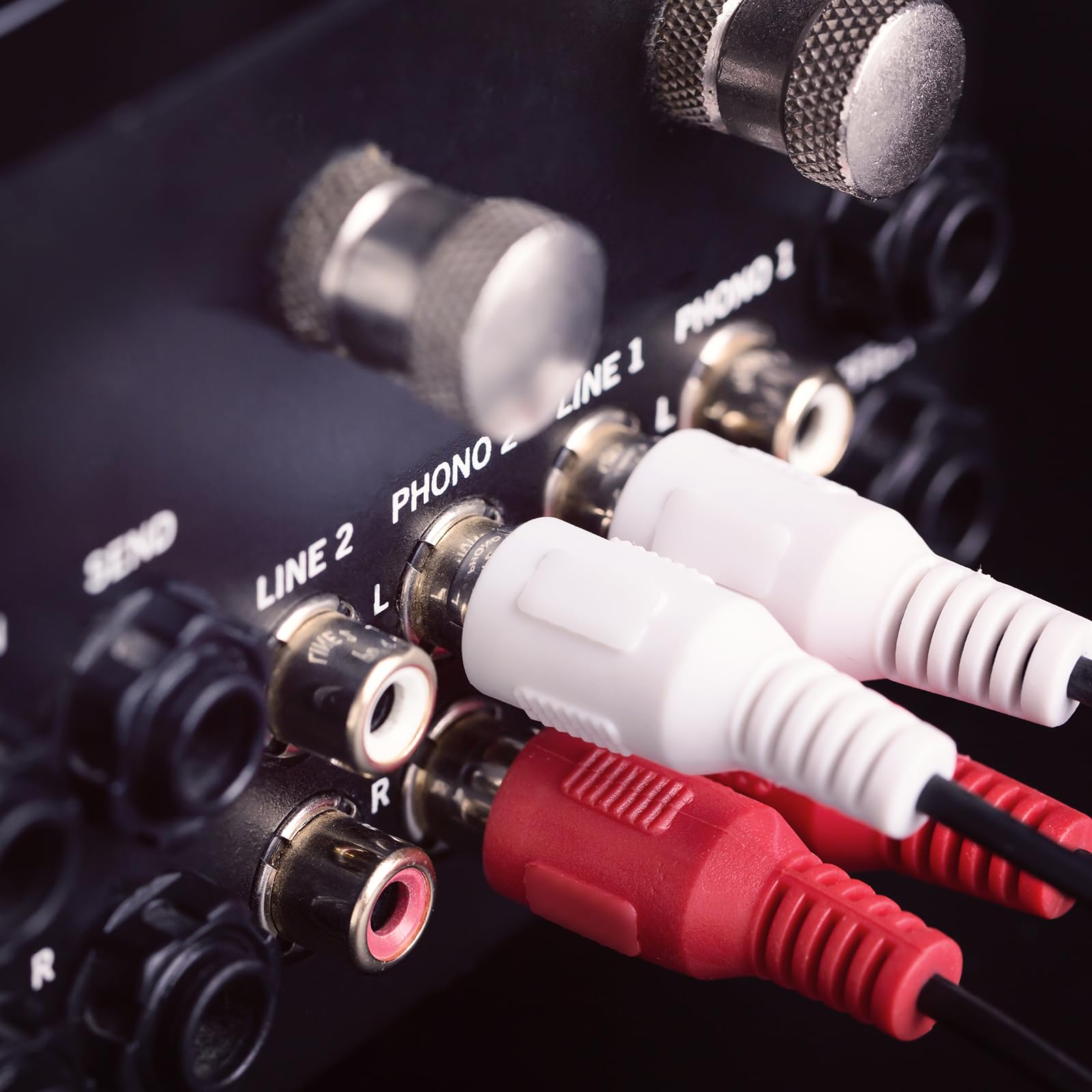 Cavo RCA da 1,8 m, 2 RCA maschio a 2 RCA maschio, cavo audio stereo per subwoofer [suono Hi-Fi], cavo audio ausiliario per Home Theater, HDTV, amplificatori, sistemi Hi-Fi, altoparlanti, ecc