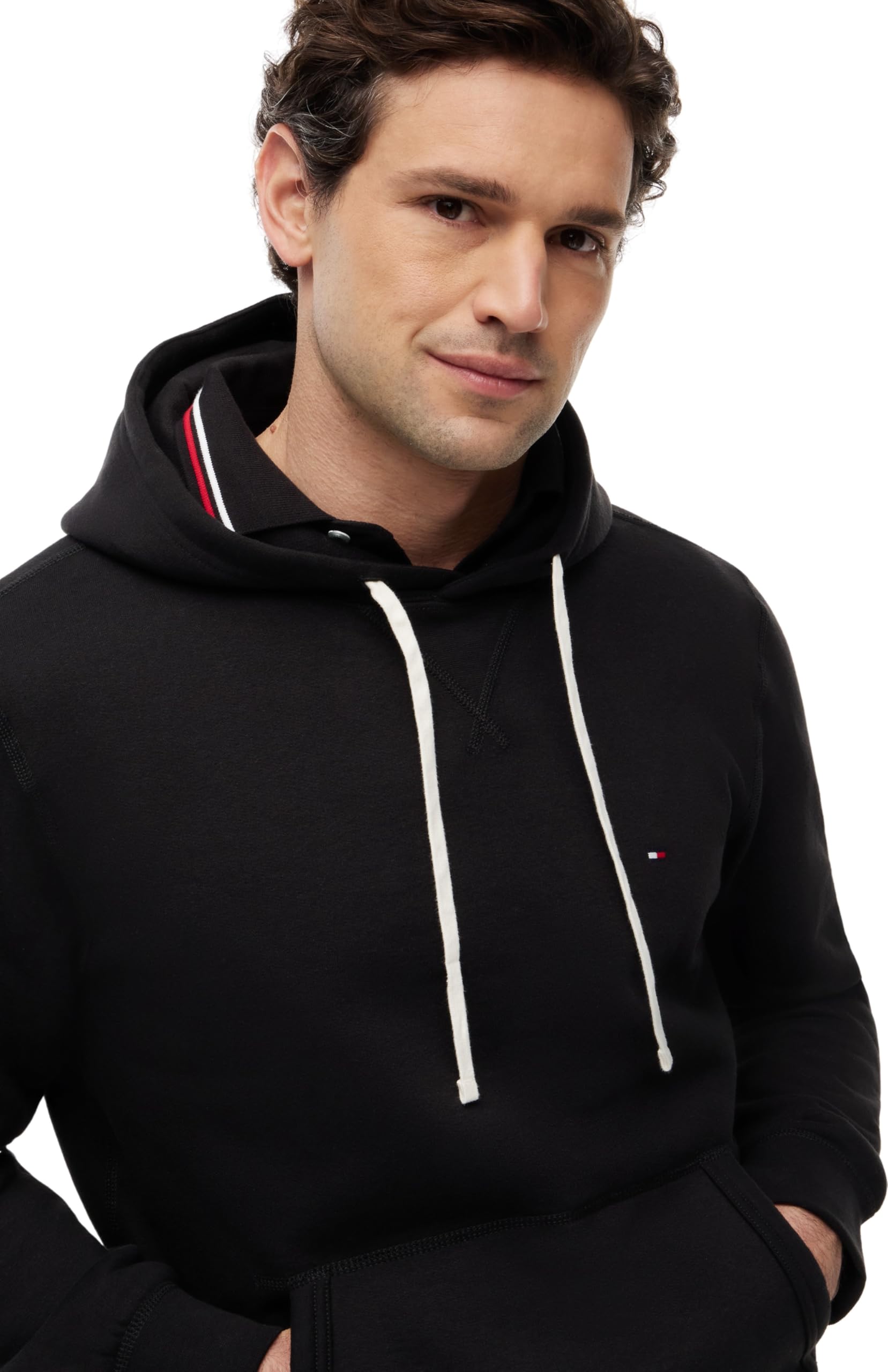 Tommy Hilfiger Sweat à Capuche Homme Essential Fleece Regular Fit
