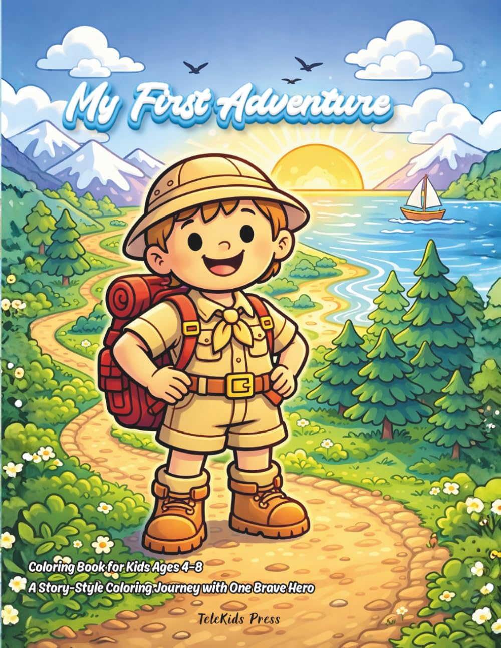 My First Adventure Coloring Book for Kids Ages 4–8: A Story-Style Journey with One Brave Hero | 40 Storybook Pages!