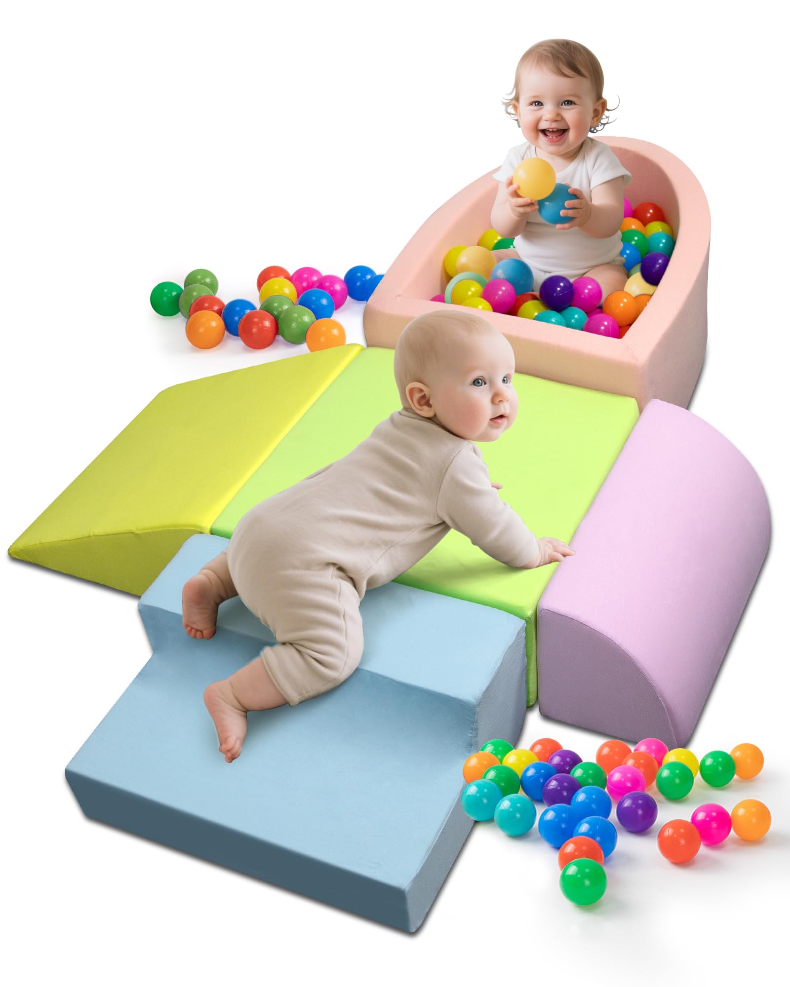 Amazon.com: Auksay Baby Climbing Blocks, Soft Play Set for