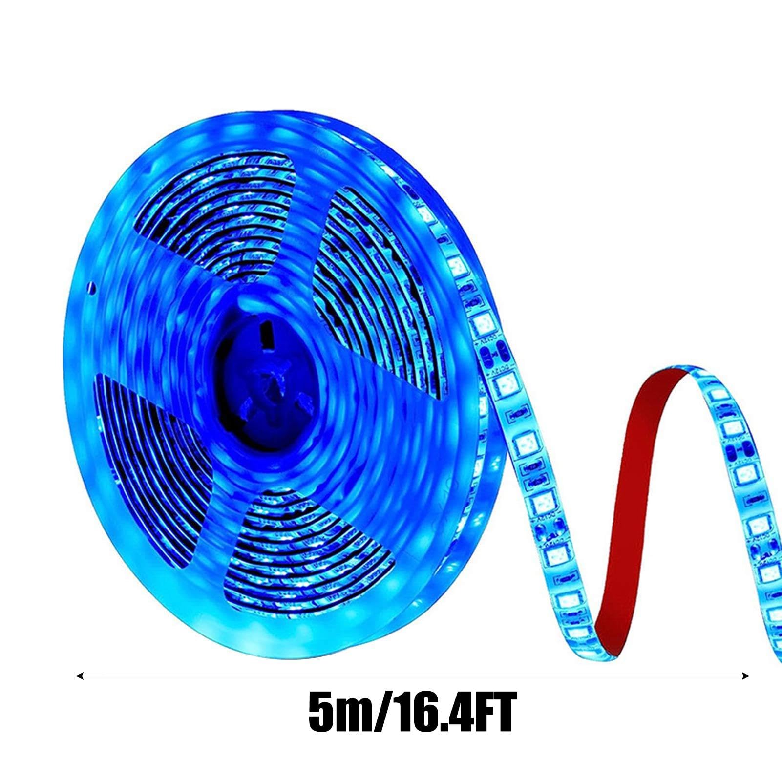 Tira de luces LED para barcos,Luces LED marinas | Luces LED para barcos Tira de luz negra de 5 m/16,4 pies,Luces impermeables para yates, luces interiores decorativas para kayak, coche, barco, yate