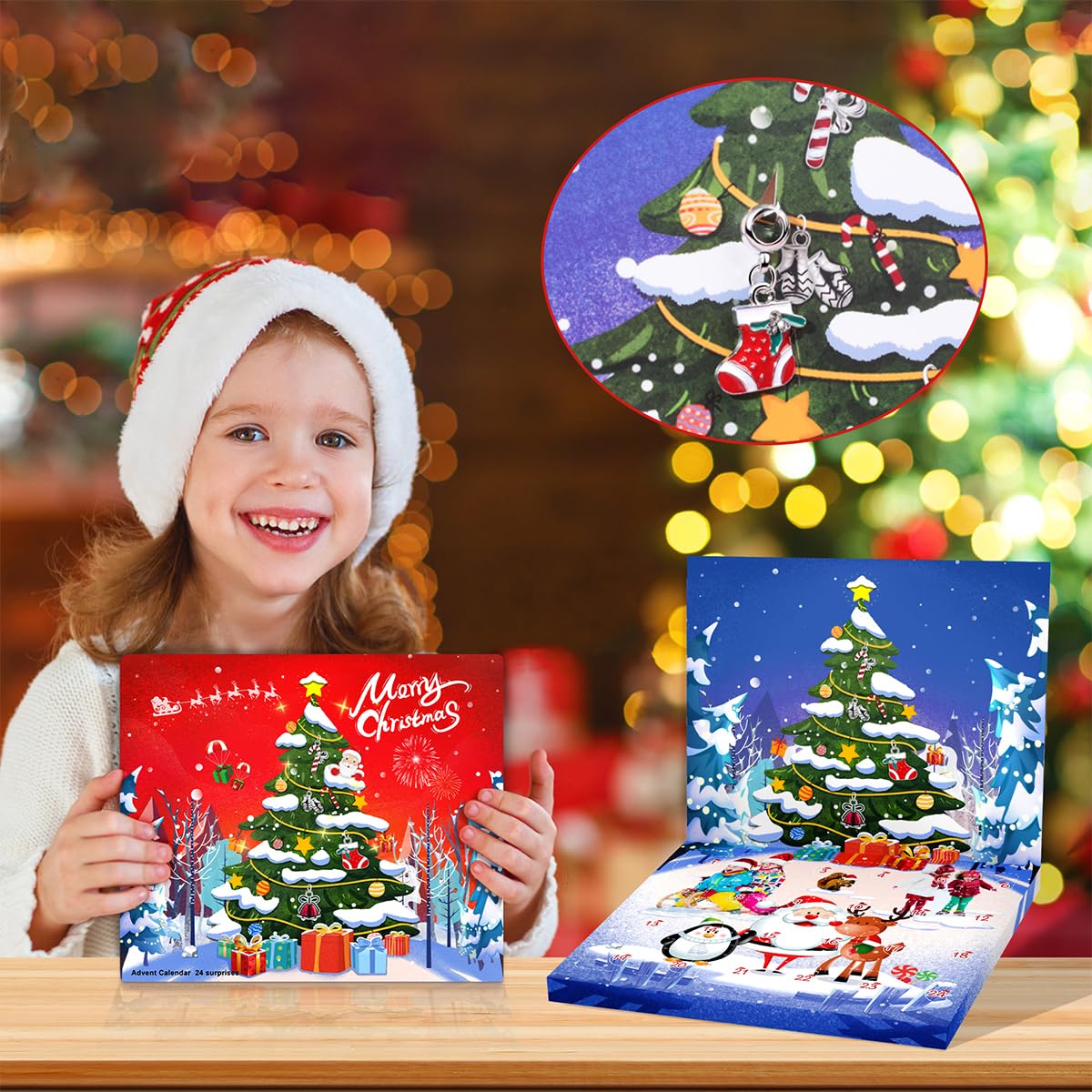 Reusable Christmas Countdown Calendar Gift 2024 Advent Calendar Bracelets  Kit - 24 Days Christmas Countdown With 22 Charm Beads & 2 Bracelets DIY  Charm Bead Jewelry Making Set