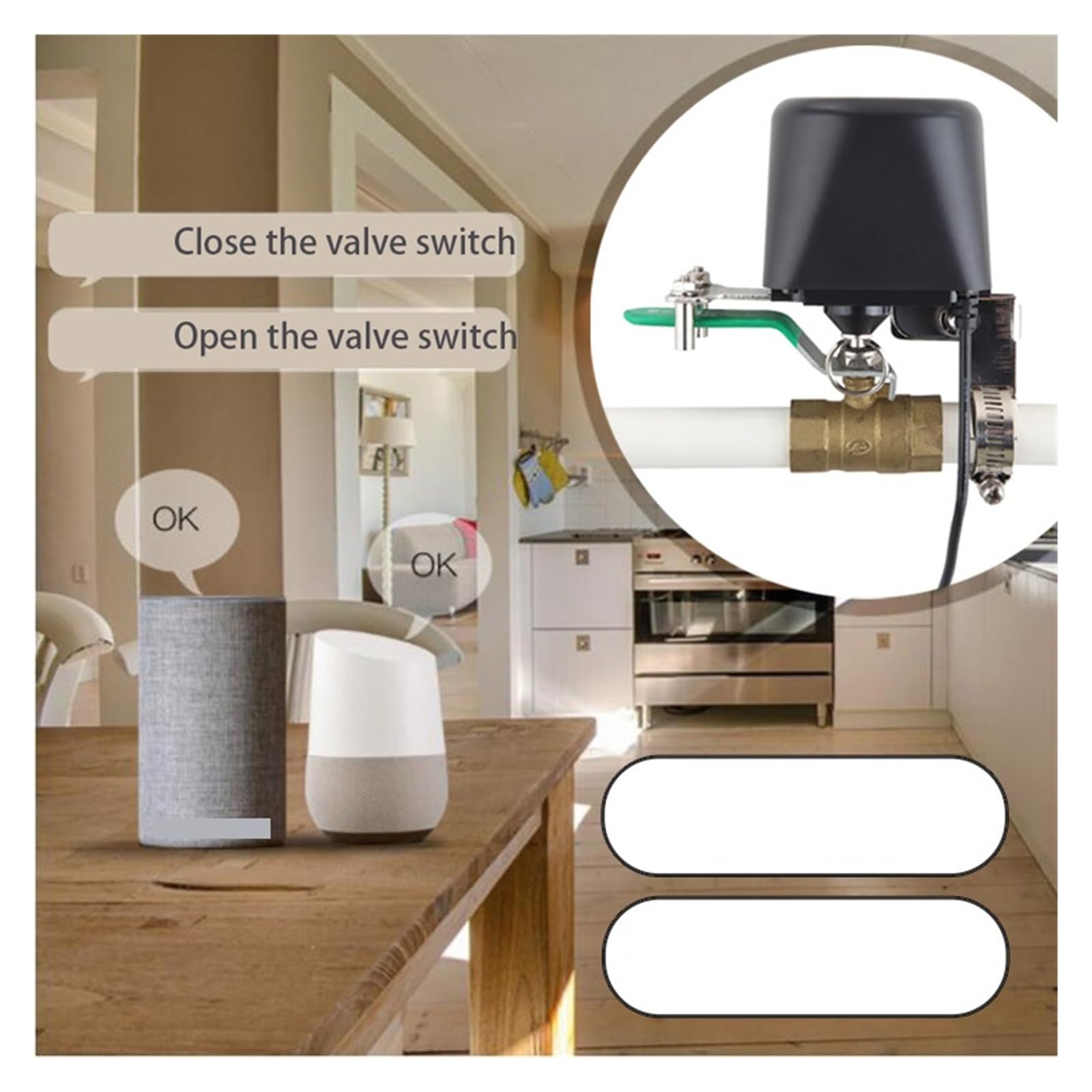 Zestaw Inteligentnego Systemu Wodnego Tuya Zigbee Wifi Alarm Wycieku Wody Czujnik Inteligentny Kontroler Zaworu Kulowego Automatyczne Otwieranie Zamykanie SmartLife OszczęDność Wody(Zigbee)