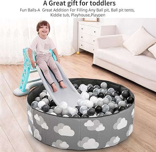 Miniatura 2 de Heopeis Pelotas de juego de pelotas  Pelotas de plástico de 2.75 pulgadas sin BPA, sin ftalatos, no tóxicas, bolas de juego para niños, fiesta de