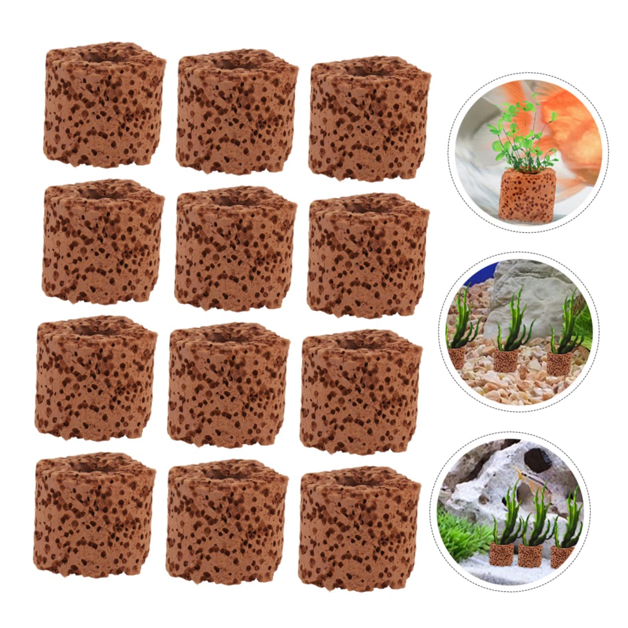 40 Piezas Anillo De Fijación De Césped Acuático Pesas para Plantas De Anillo Fijo para Plantas Acuáticas Soporte Pesado Subacuáticas Base Fija Decoración De