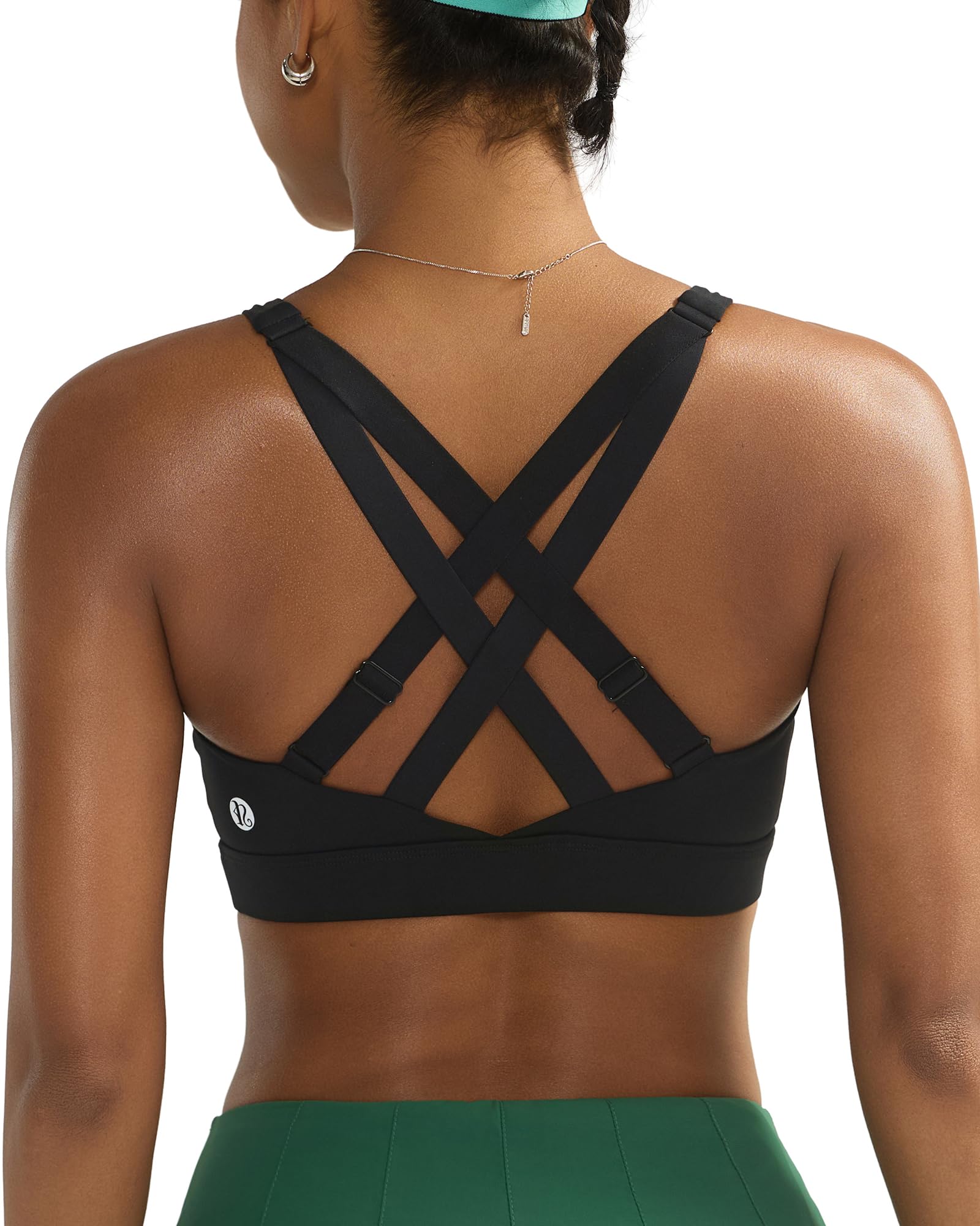 RUNNING GIRL High Support Sports Bras for Women High Impact Running Adjustable Sports Bra Molded Cup Strappy Sports