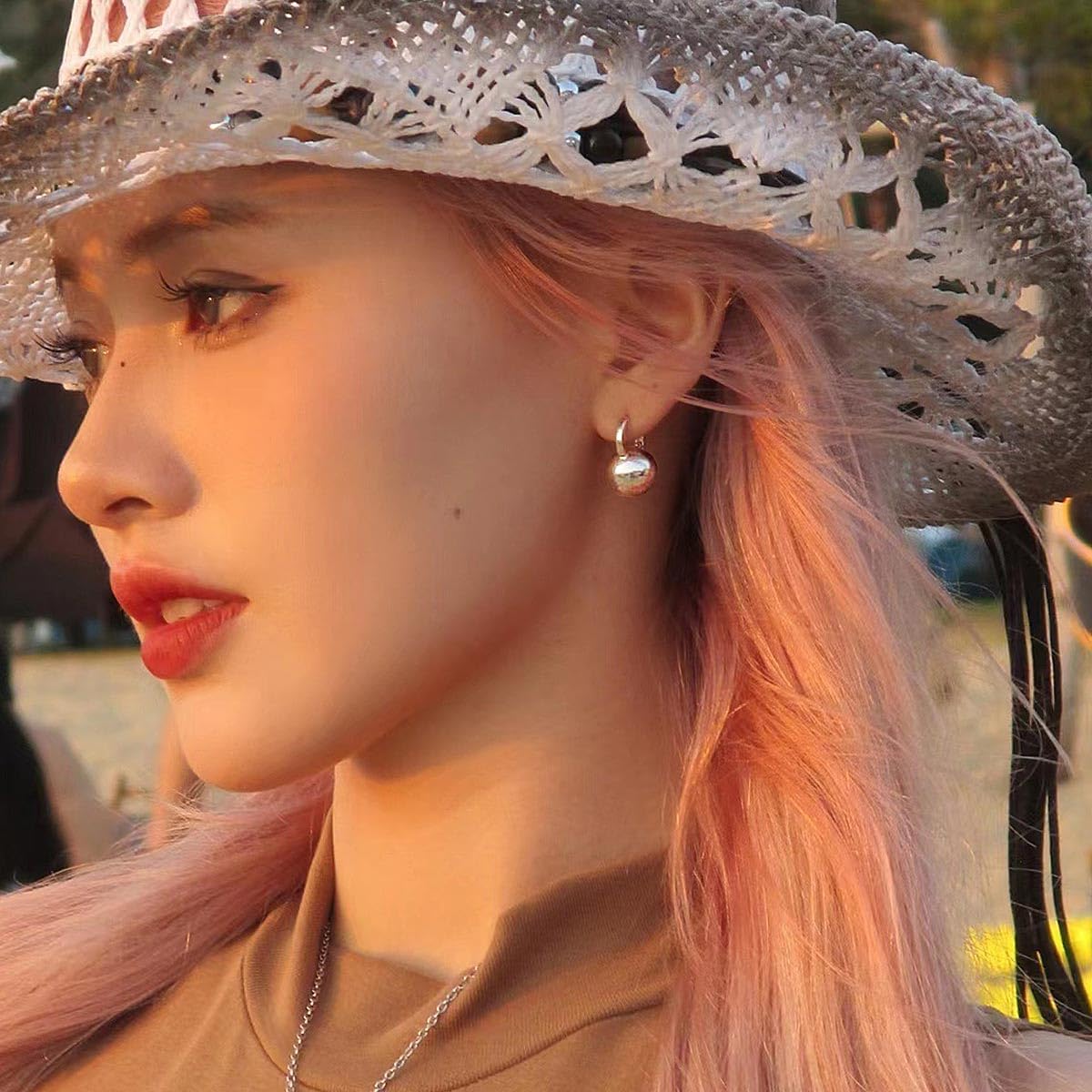 5 Pairs Chunky Gold Earrings for Women 18K Gold Plated Earrings Set Drop Dangle Earrings Lightweight Jewelry Gifts B Silver image 3 of 7 B0DY7K7XNR