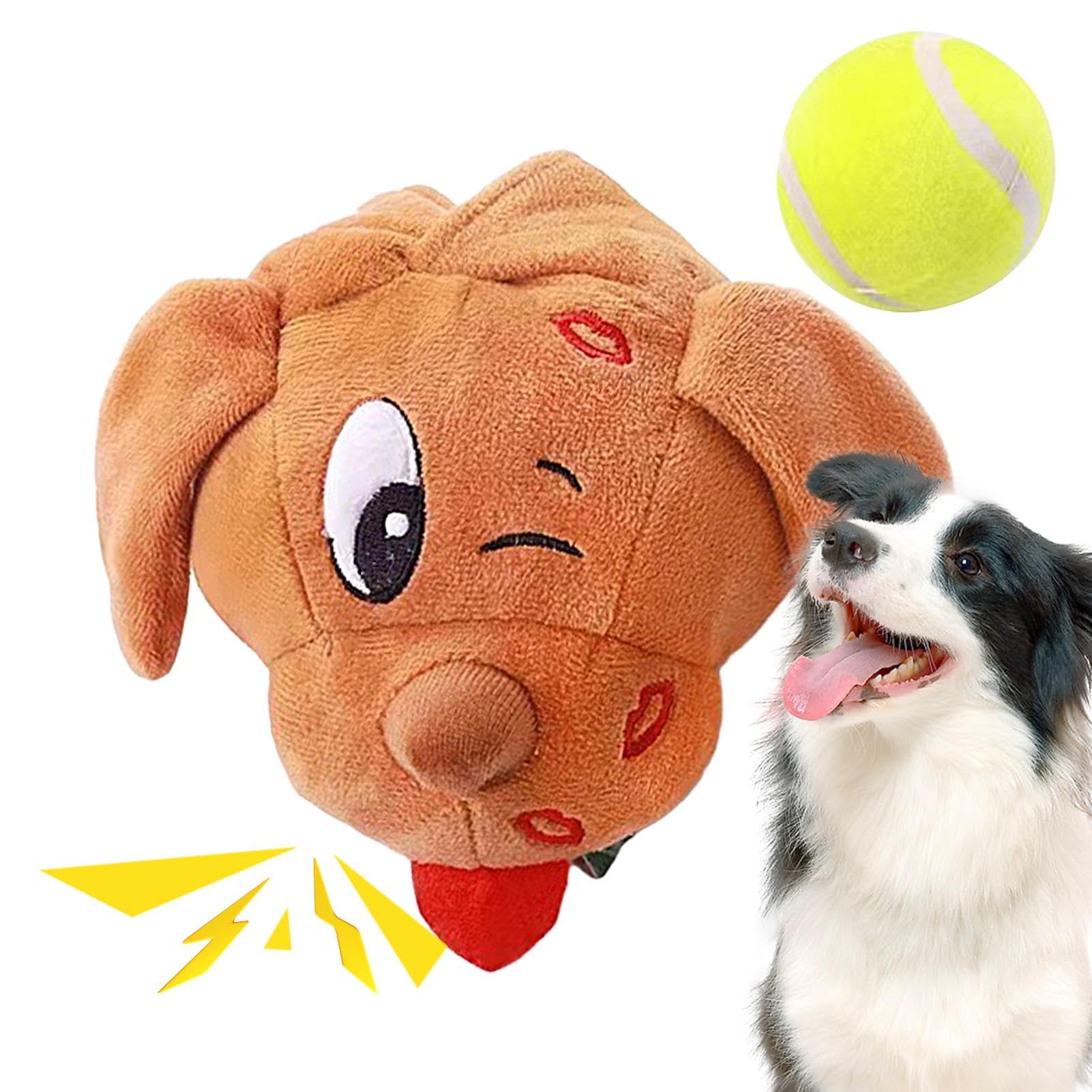 Jouets indestructibles pour le nettoyage des dents des chiens stressés avec balle couineuse