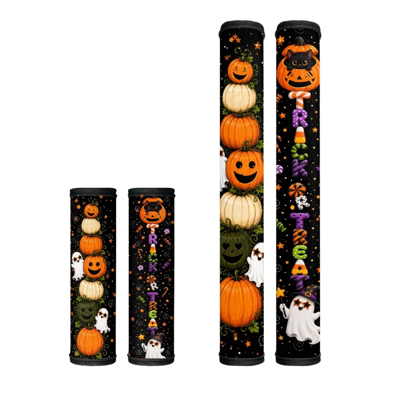 Dreaweet Pumpkin Ghost Halloween Handle Covers for Refrigerator and Oven