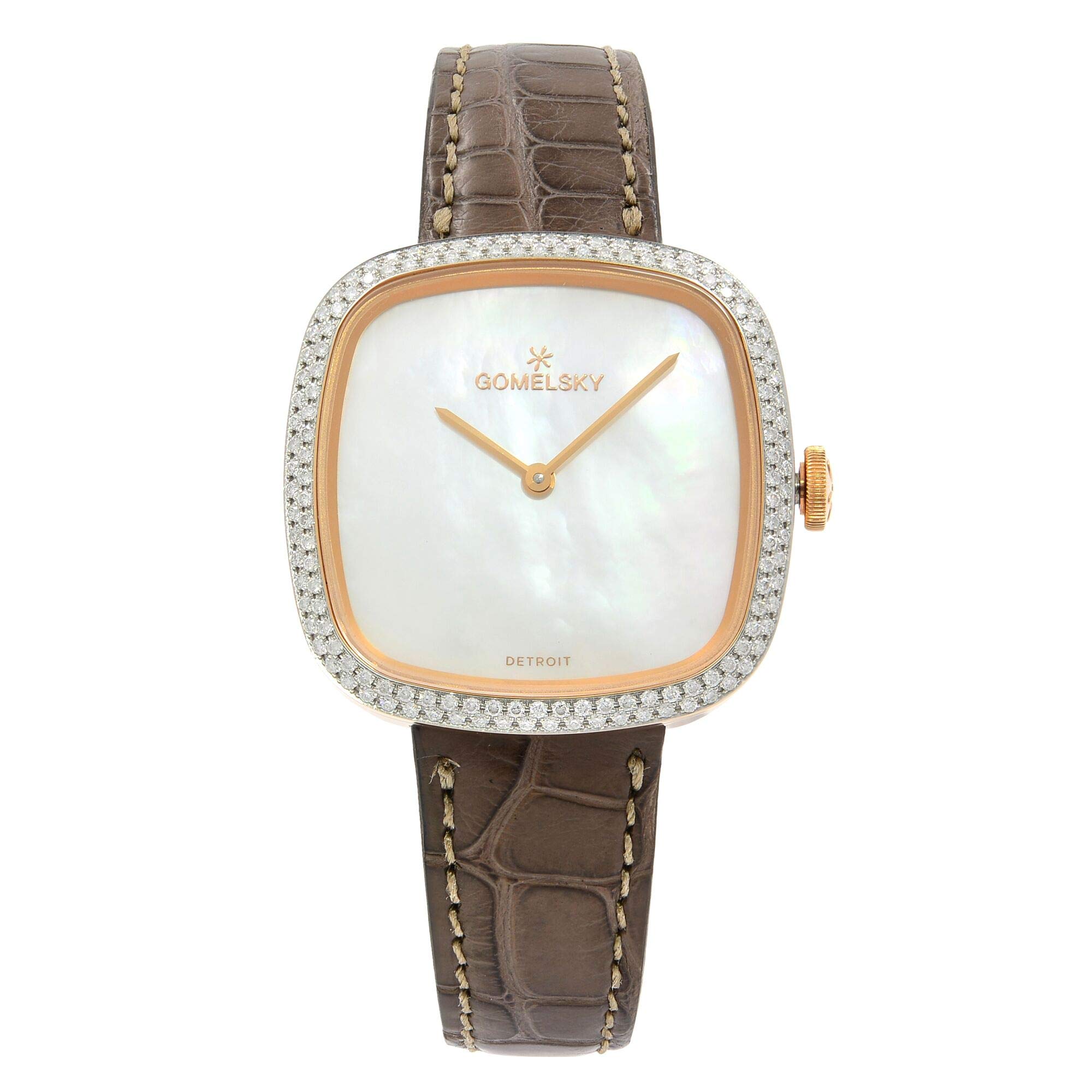 GomelskyEppie Sneed Steel Mother of Pearl Dial Diamond Womans Watch G0120095033