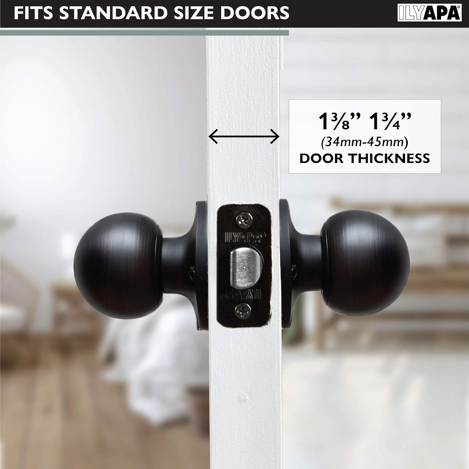 Buу 1 gеt 1 Ilyapa Passage Door Knob for Hall and Closet - Ball Style, Oil Rubbed Bronze Interior Keyless Non Locking Indoor Doorknob, Round Door Handle, Oil Rubbed Bronze, 6 Pack 🔥 Flаѕh Sаlе Ilyapa Passage Door Knob for Hall and Closet - Ball Style, Oil Rubbed Bronze Interior Keyless Non Locking Indoor Doorknob, Round Door Handle, Oil Rubbed Bronze, 6 Pack