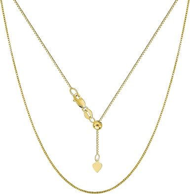 14k Yellow Gold Adjustable Box Chain 