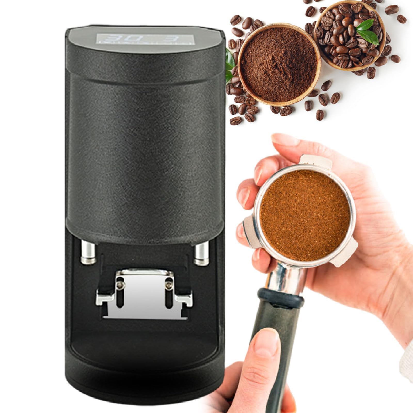 Prensa eléctrica para café espresso de 58 mm, acero inoxidable 304
