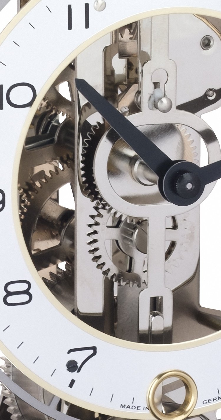 Reloj de mesa Hermle 23056-740791 con diseño purista, negro, 28,80 x 40,29 x 40,10 cm.