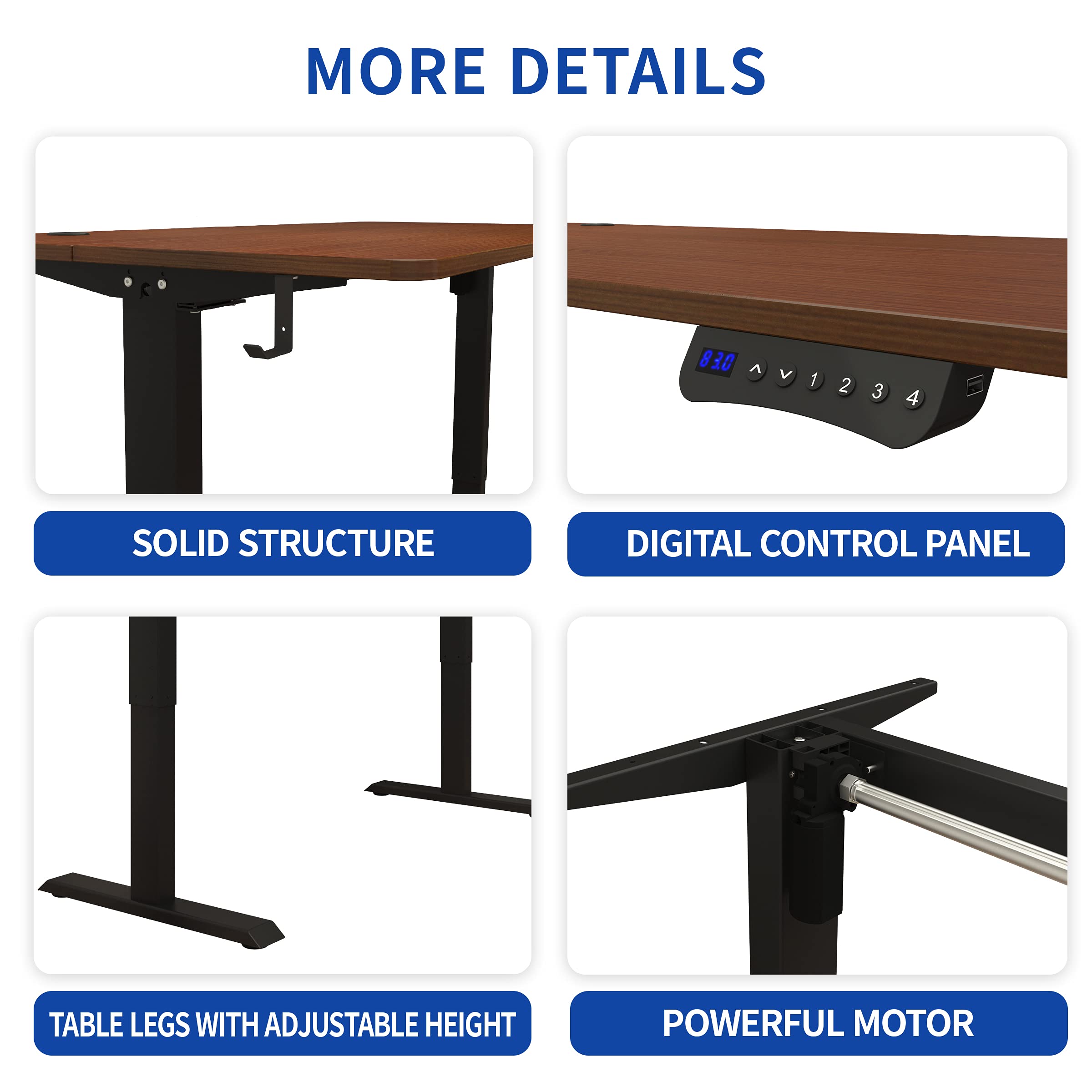 Electric Standing Desk Adjustable Height Desk, Sit Stand Desk Frame