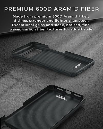 Miniatura 8 de Thinborne - Funda superfina para Google Pixel 8 Pro, fibra de aramida 600D más fina, se siente como si no hubiera funda, estilo minimalista con
