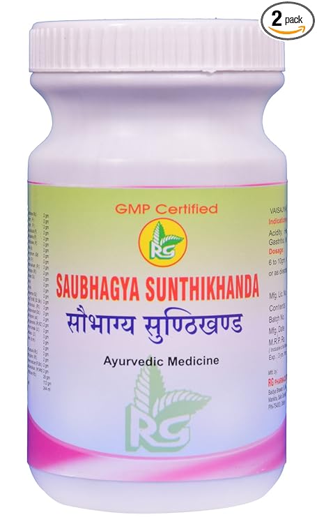 RG Soubhagya Sunthi Khanda Sunthi Granuels Remedy for Acidity, Heart Burn, Gastritis, Indigestion - (2 X 200 gm)