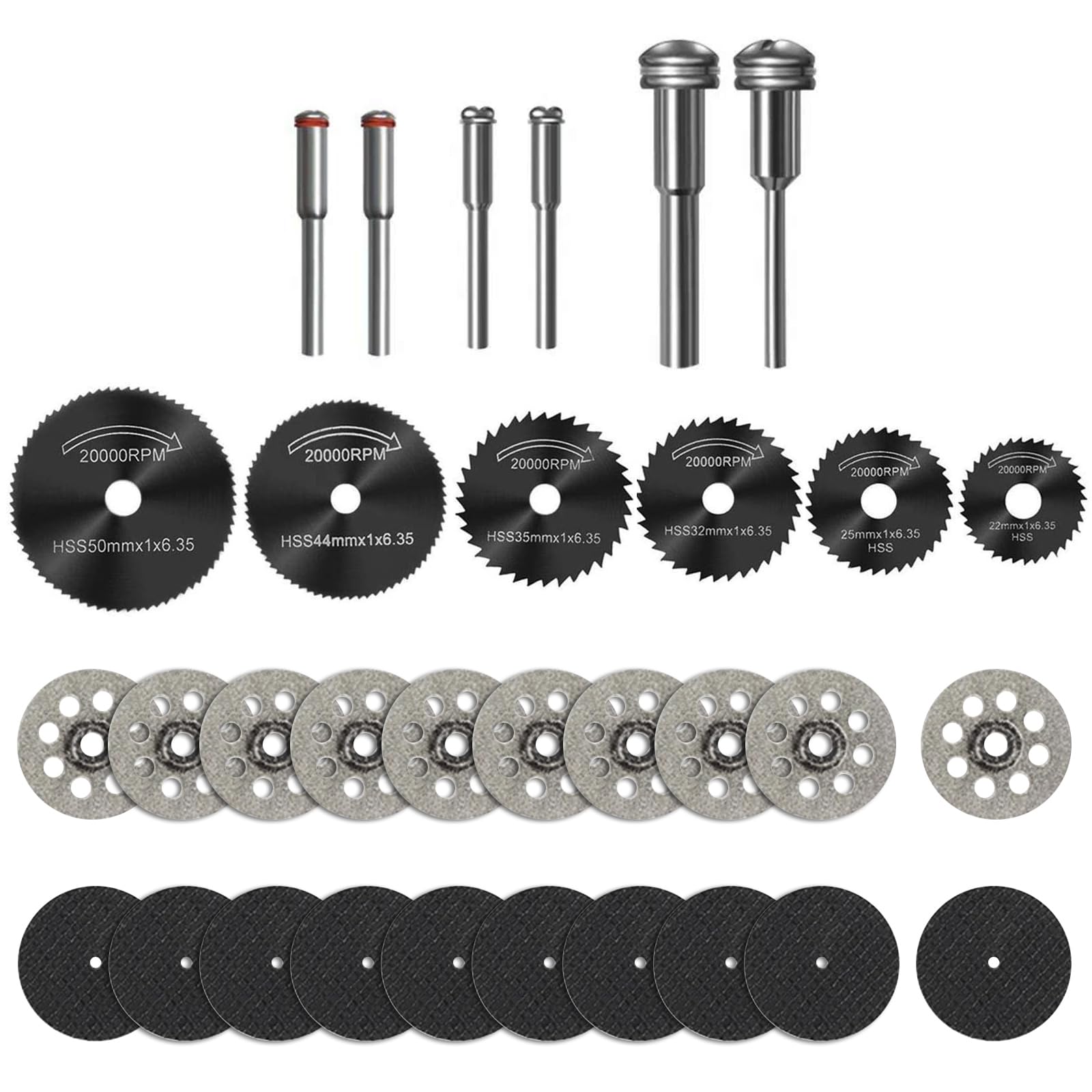 LeogonyCutting Wheels for Dremel Rotary Tool, Mini High Speed Cutting Discs Accessories with 1/8" Shank for Wood Glass Plastic Stone Metal