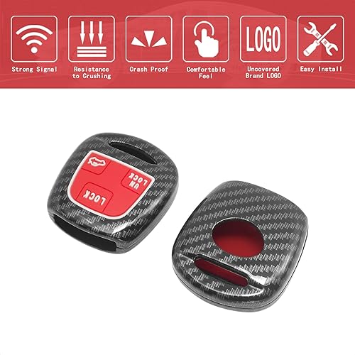 Miniatura 3 de TANGSEN Funda inteligente para llavero compatible con Toyota Land Cruiser FJ Cruiser Lexus Es300 Ls430 Lx470 Rx300 Rx330 Rx350 Rx400h, color negro,