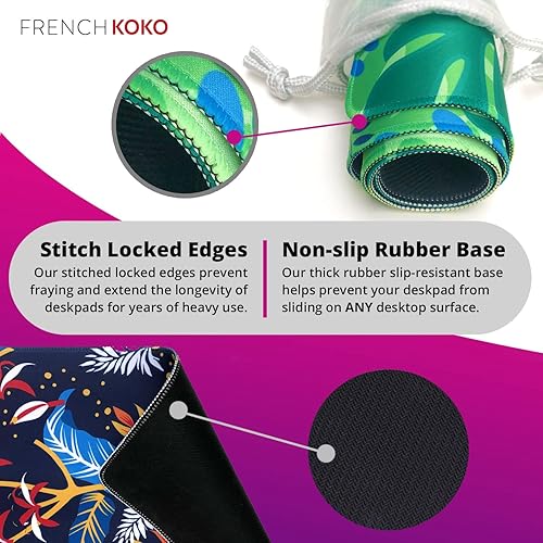Miniatura 4 de French KOKO Alfombrilla grande para mouse, alfombrilla de escritorio, teclado, artículos esenciales para la escuela, oficina, protector grande