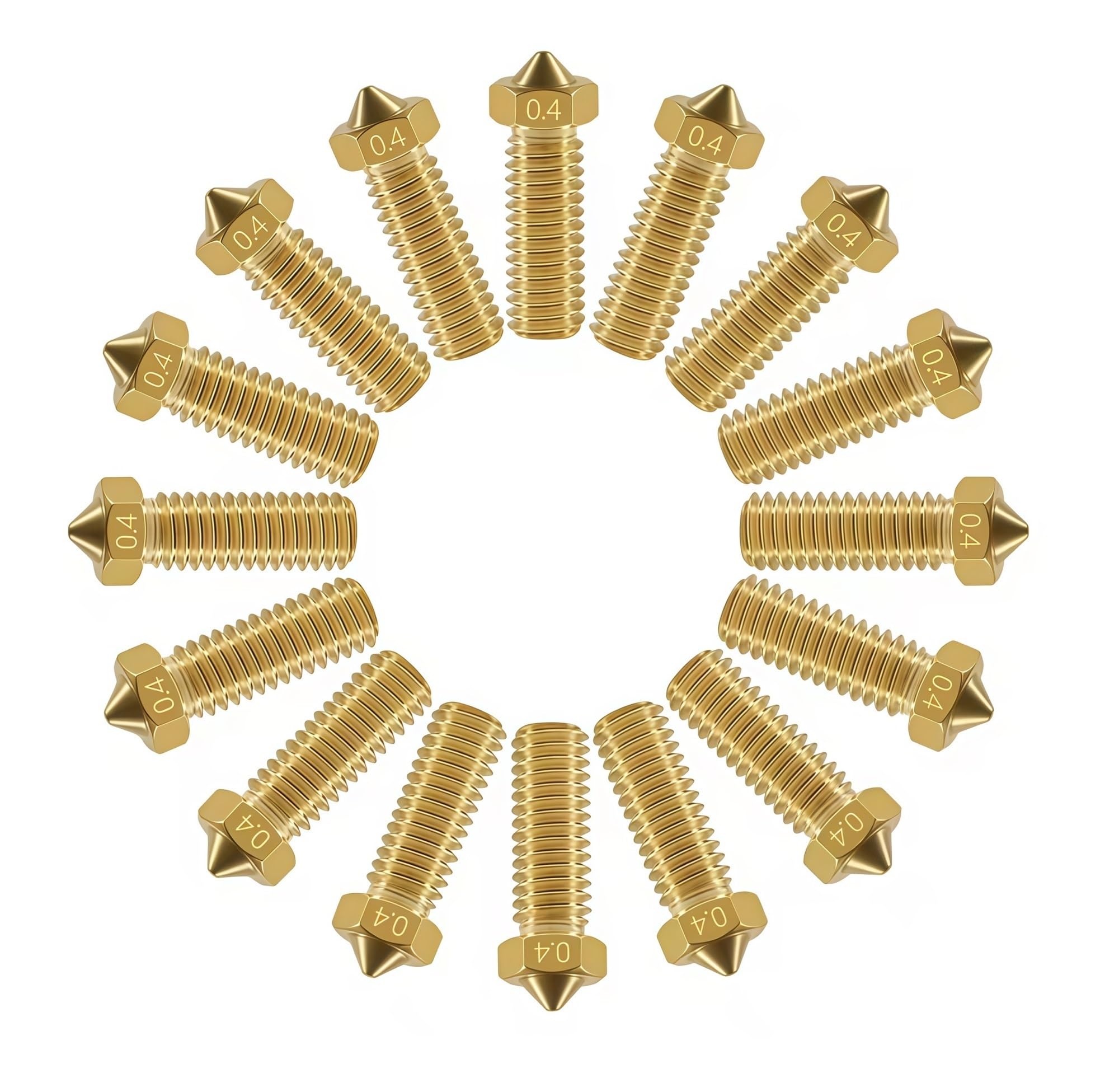 Hotend-Düse, Messing-Druckkopfblock, Doppellöcher, 0,4 Mm Extruderteil, for 1,75 Mm Filament, Kompatibel Mit FLSUN V400 3D-Drucker(16pcs)