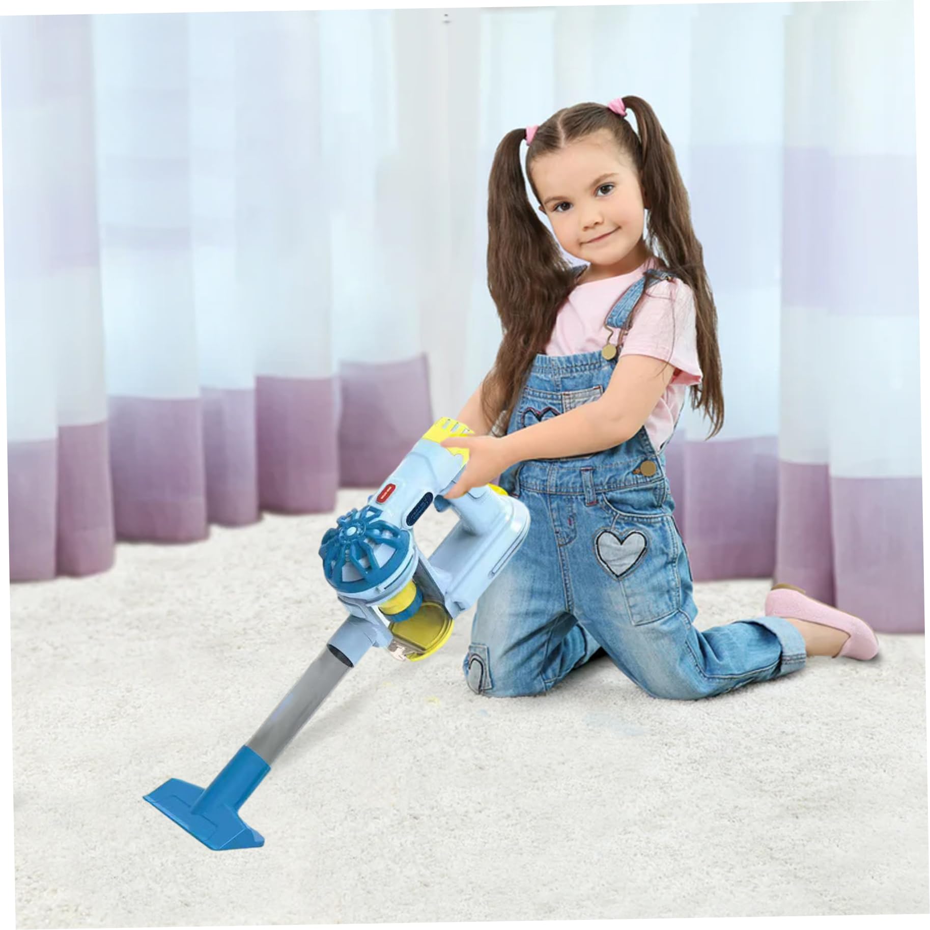 Aspirapolvere per Bambini Che Funziona Davvero, aspirapolvere Giocattolo Sicuro e Realistico, Staccabile, con Effetti sonori e aspirazione funzionante, Set di Pulizia interattivo per Bambini dai