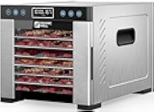 Magic Mill Pro Food Dehydrator Machine | 7 Stainless Steel Trays | Dryer for Jerky, Dog Treats, Herb, Meat, Beef, Fruit | Keep Warm Function, Digital Timer and Temperature Control, ETL Approved
