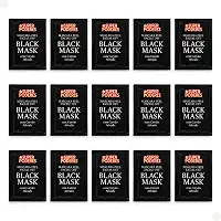 Kit 15 Máscaras Faciais Peel Off Black Mask Limpeza Profunda com Carvão Ativado 8g