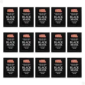 Kit 15 Máscaras Faciais Peel Off Black Mask Limpeza Profunda com Carvão Ativado 8g
