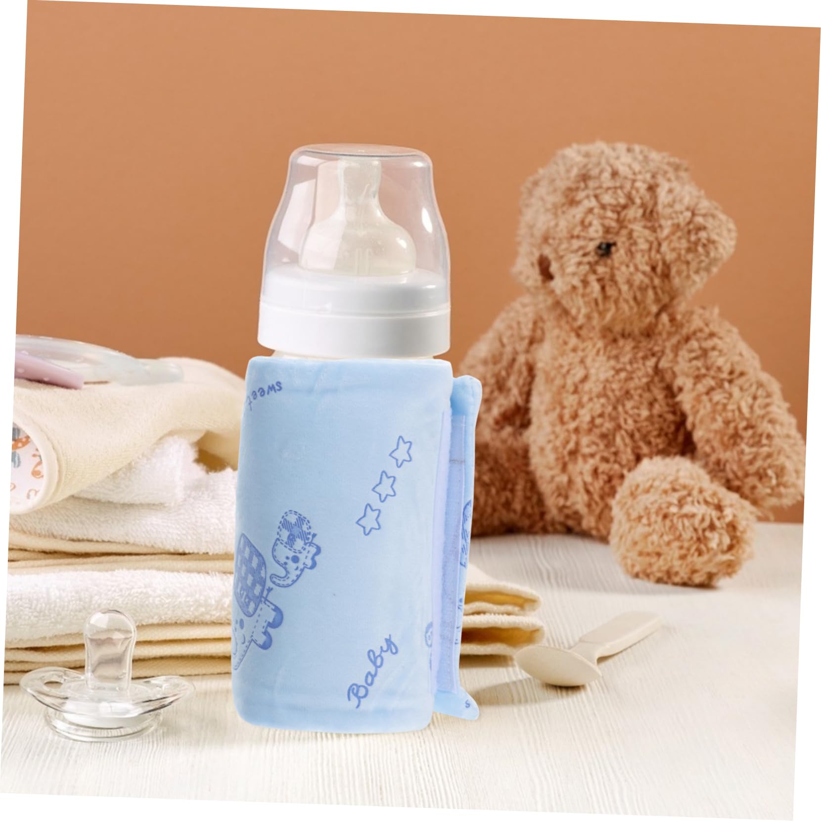 TOYANDONA 3 Piezas Tapa Botella Portátil Tapa del Termostato Bolsa Protección Botella Tapa Biberón Bolsa Protectora USB Bebé