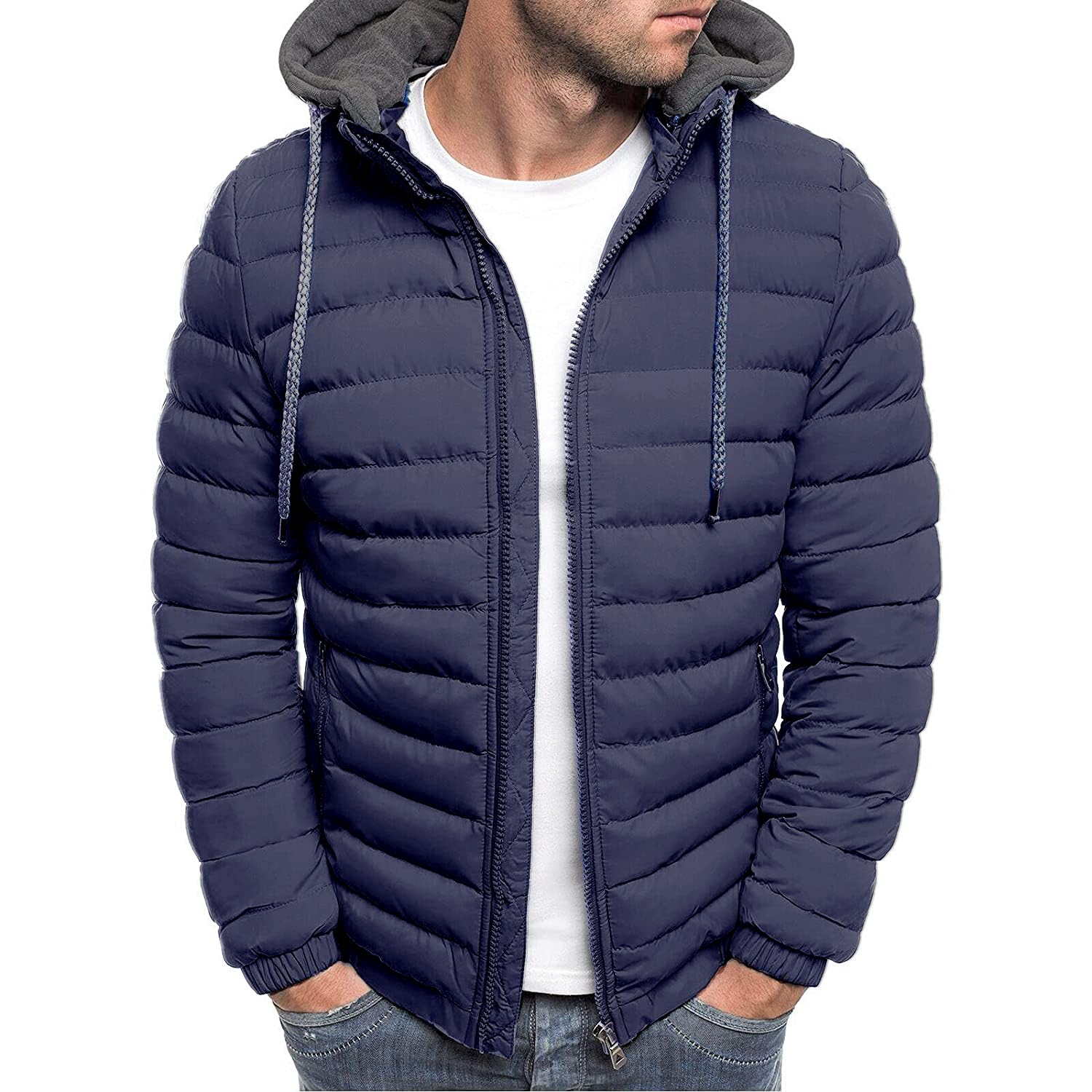 blaq ash Men Puffer Jacket with Removable Hood-picture-51
