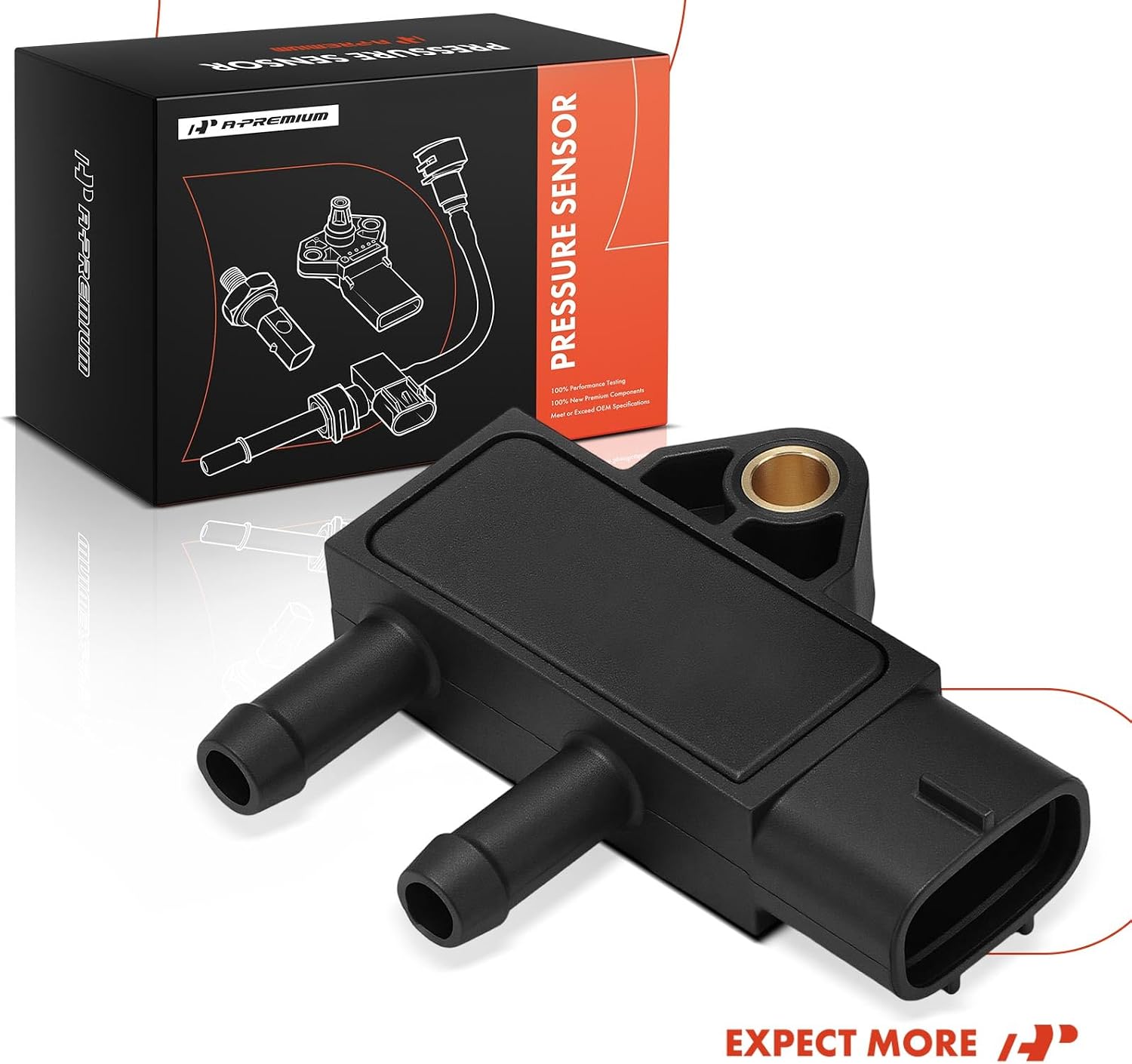 A-Premium Differential Pressure Sensor [3 Pins] Compatible with Ram 4500 2011-2012, 5500 2011-2012 & Dodge Ram 2500 2009-2010, Ram 3500 2009-2010, 6.7L