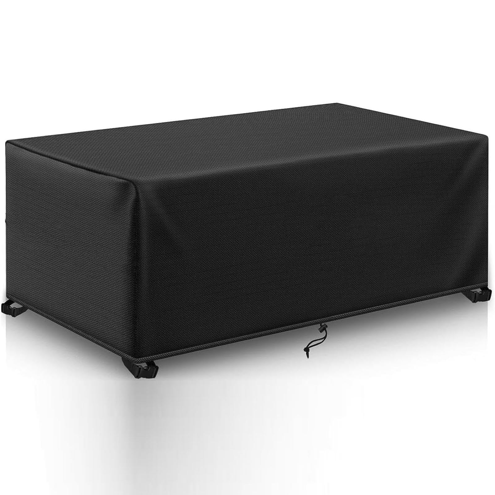 PVPQPR Garden Furniture Cover Waterproof Rectangular 300x240x75cm(LxWxH) Patio Covers for Outdoor Furniture Garden Anti UV/Tear,High Density Black 420D Oxford Fabric