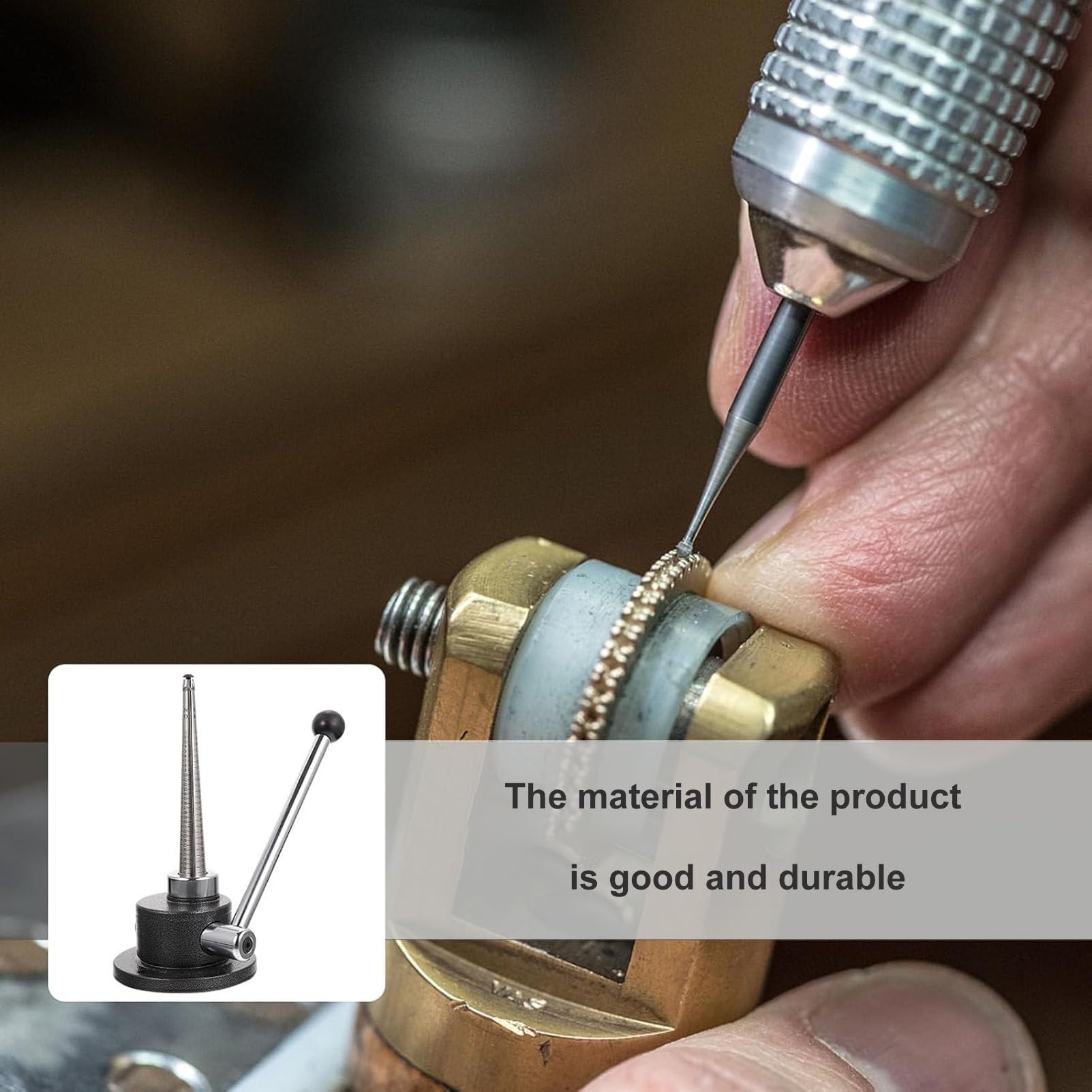 Herramienta de expansión de tamaño de anillo para ajuste, calibre de una sola pieza para hacer joyas, perfecto para entusiastas del bricolaje y joyerías, kit de ajuste de anillos