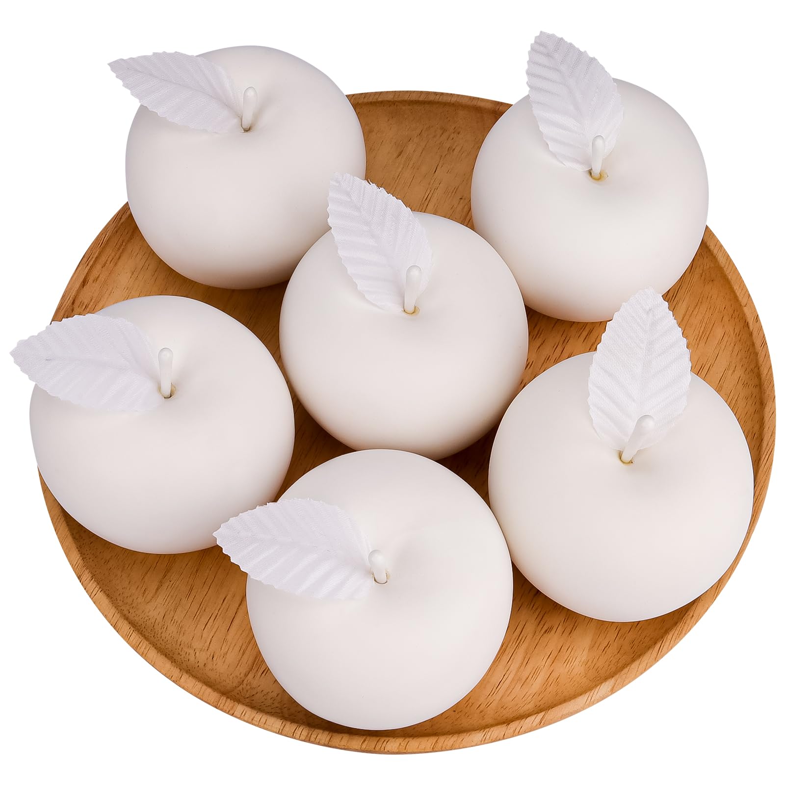 Amazon.com: Meiwlong 6 Pcs Artificial White Apple Fake Fruit Decor